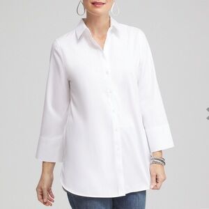 Chicos White 3/4 sleeve tunic. Size 4